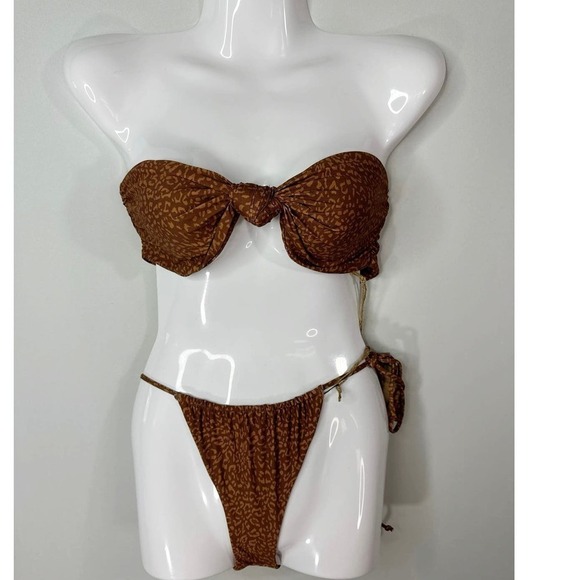 Stone Fox SWIM LELE TOP & RIVER BOTTOM TWO PIECES SET in WILD CAT MEDIUM NWT - Picture 16 of 16